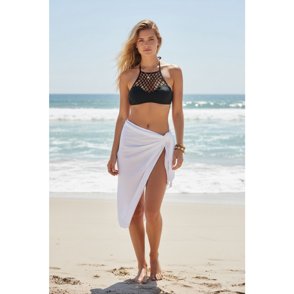 Hollister Bikini Top with Net Detail M NWT